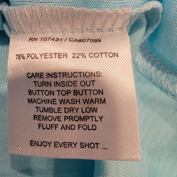 Linksoul Edwards Stripe Polo Dry-Tek Aqua Color Men's Size Small (LS1119) New! - Picture 4 of 12